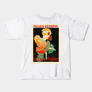 Folies-Bergère, La Loïe Fuller 1897 by Jules Chéret Kids T-Shirt